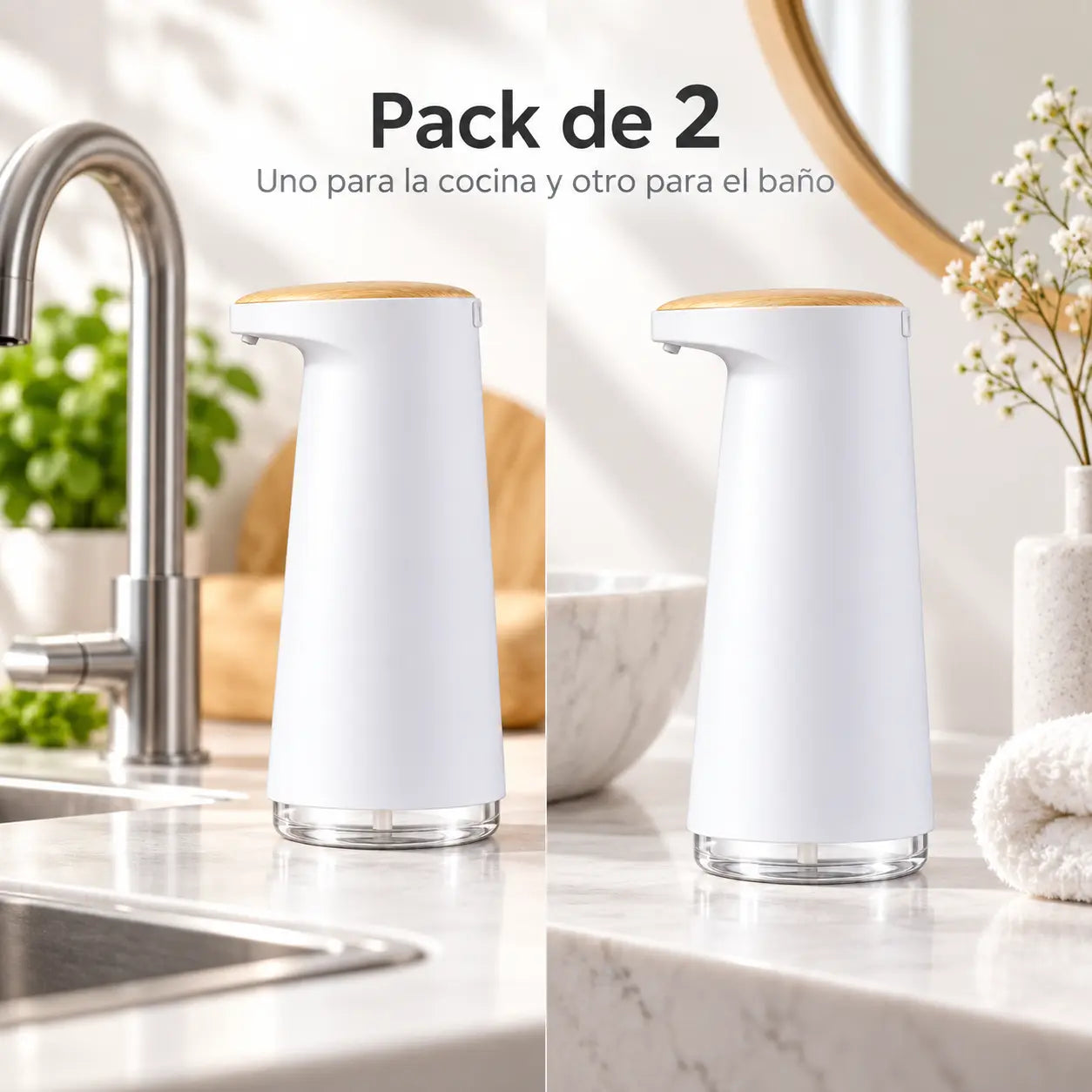 Pack de dos SmartFoam: uno para la cocina y otro para el baño