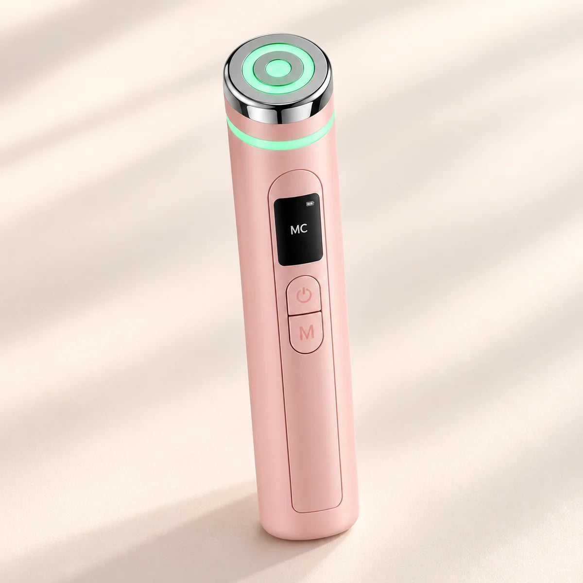 Representación editorial de Skin Booster Pro con el modo MC y el indicador verde
